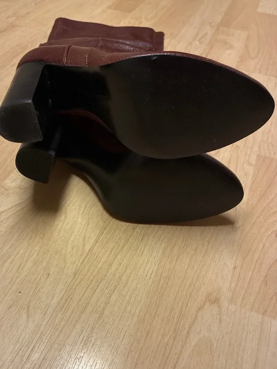 Banana Republic Hello Sole Mate Brown Leather Heel Boots - Picture 2 of 4